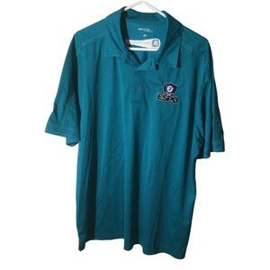 Golf Shirt The ESPO UPS Tournament #7 Mens 2XL Green Polo Collard Sport Tek